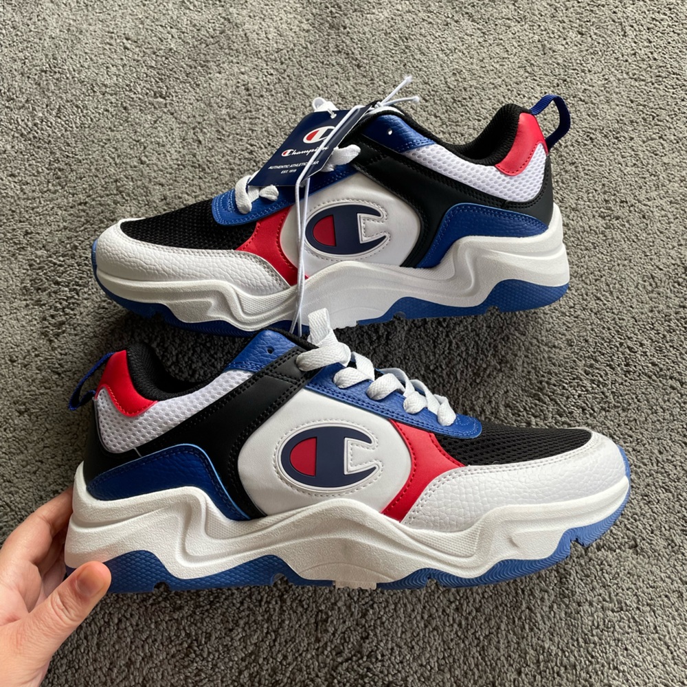 NWT Men’s Champion Hyper V2 Next Red Blue White Sneakers Size 10